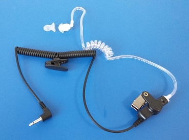 Schallschlauch Security Ohrhörer Hargarnitur halbverdeckte Trageweise mit EARBUD