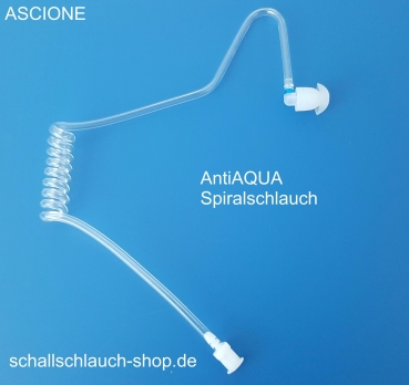 AntiAQUA Wendelschlauch mit Ohrstöpsel und Bajonettadapter