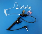 AntiAQUA Schallschlauch Security Headset 3.5mm Klinkens. auswechselbare Ohroliven, Ersatzsöpsel und EAR-MOLD