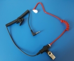 Schallschlauch rot Ohrhörer Security Headset mit 3,5mm Klinkenstecker