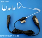 Motorola kompatibles Security Headset für AntiAQUA Schallschlauch Security Headset für Motorola DP2000/DP3000/MTP/XPR